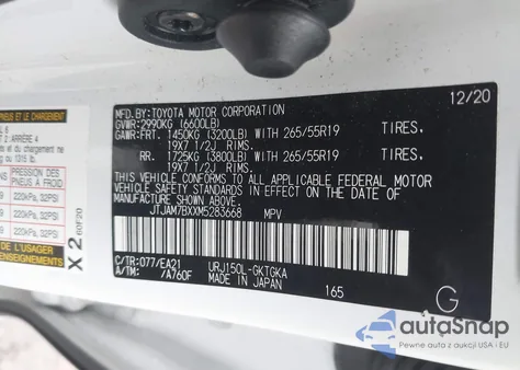 2021 Lexus Gx 460 Premium from USA, damaged, VIN JTJAM7BXXM5283668